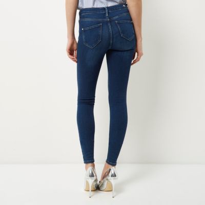 Mid blue wash sateen Molly jeggings